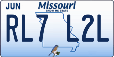 MO license plate RL7L2L