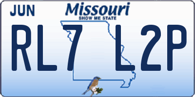 MO license plate RL7L2P