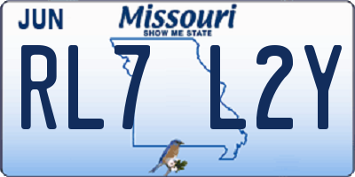 MO license plate RL7L2Y
