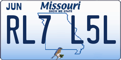 MO license plate RL7L5L
