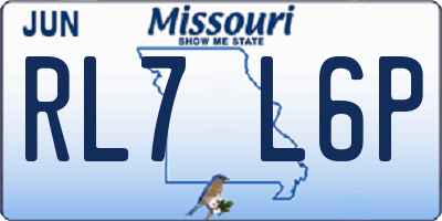 MO license plate RL7L6P