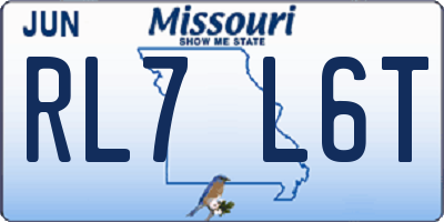 MO license plate RL7L6T