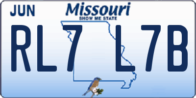 MO license plate RL7L7B