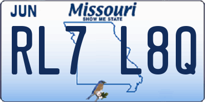 MO license plate RL7L8Q