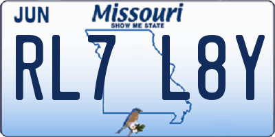 MO license plate RL7L8Y
