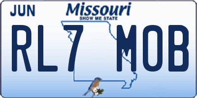 MO license plate RL7M0B
