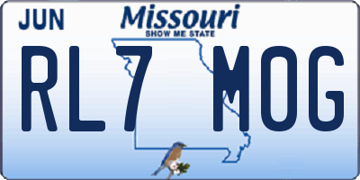MO license plate RL7M0G