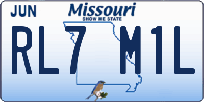 MO license plate RL7M1L
