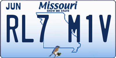 MO license plate RL7M1V