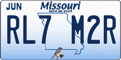 MO license plate RL7M2R