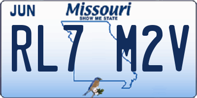 MO license plate RL7M2V