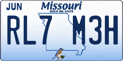 MO license plate RL7M3H