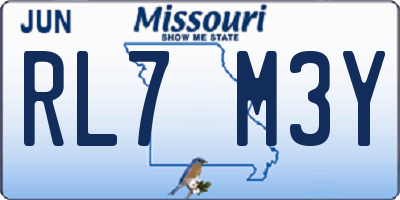 MO license plate RL7M3Y