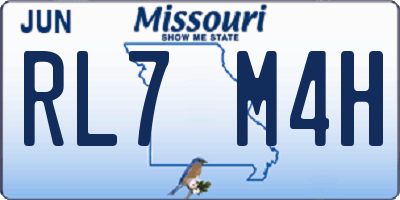 MO license plate RL7M4H