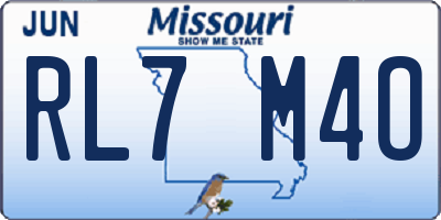 MO license plate RL7M4O