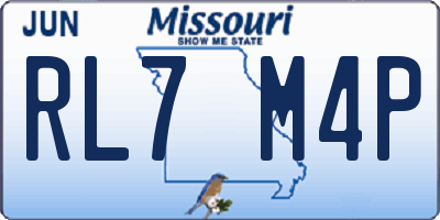MO license plate RL7M4P