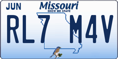 MO license plate RL7M4V