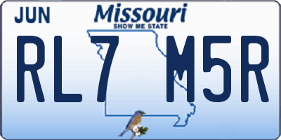 MO license plate RL7M5R