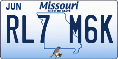 MO license plate RL7M6K