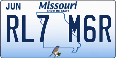 MO license plate RL7M6R