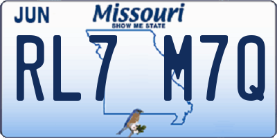 MO license plate RL7M7Q