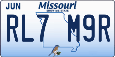 MO license plate RL7M9R