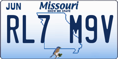 MO license plate RL7M9V