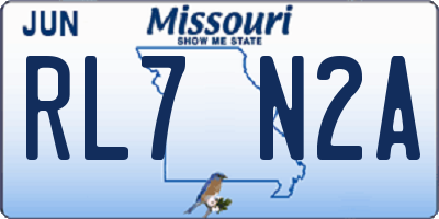 MO license plate RL7N2A