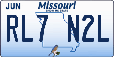 MO license plate RL7N2L