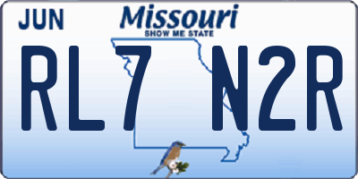 MO license plate RL7N2R