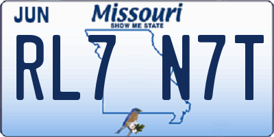 MO license plate RL7N7T