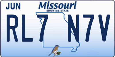 MO license plate RL7N7V