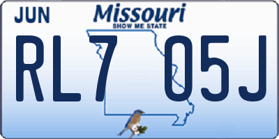 MO license plate RL7O5J