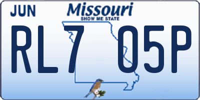 MO license plate RL7O5P