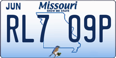 MO license plate RL7O9P