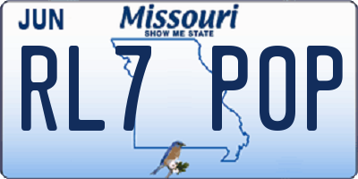 MO license plate RL7P0P