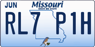 MO license plate RL7P1H
