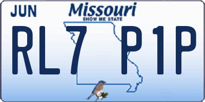 MO license plate RL7P1P