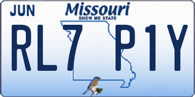 MO license plate RL7P1Y