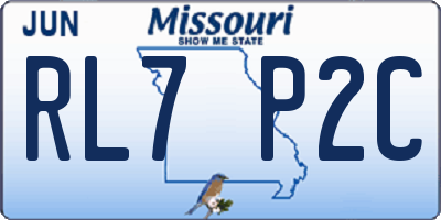 MO license plate RL7P2C