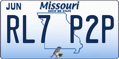 MO license plate RL7P2P