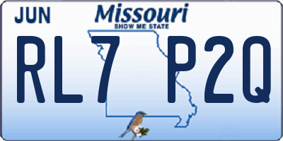 MO license plate RL7P2Q