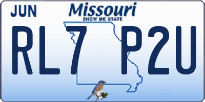 MO license plate RL7P2U