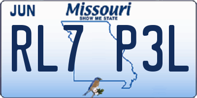 MO license plate RL7P3L