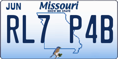 MO license plate RL7P4B