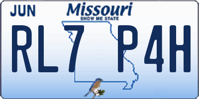 MO license plate RL7P4H