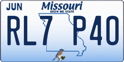 MO license plate RL7P4O