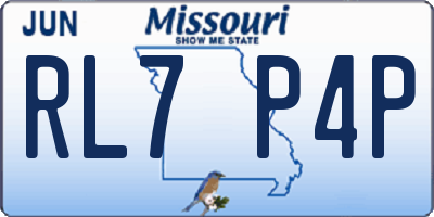 MO license plate RL7P4P