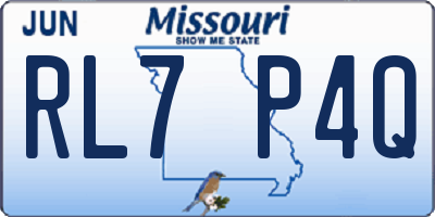 MO license plate RL7P4Q