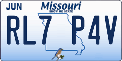 MO license plate RL7P4V